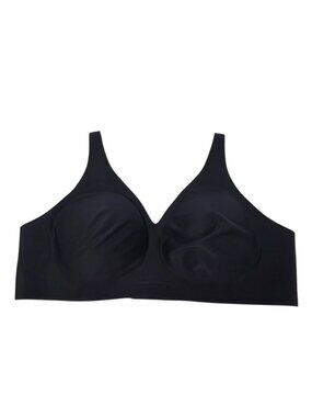 Knix Revolution V-Neck Bra, Black, Wireless, Comfort, Size XXXL Fits 42A,B,C